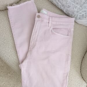 Joe's Jeans Pink Ankle Cropped Denim